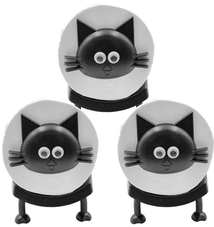Cat Toilet Roll holder,Smavles Pack of 3 Novelty Toilet Roll Holder Black Animal ToiletRollHolder Free Standing Animal Toilet Roll Holder Funny Cute Bathroom Organizer with Adorable Design