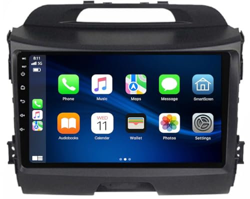 ADDUE Autoradio Kabelloses Auto für Kia Sportage 2018 Android 14 Radio mit Navi 9 Zoll Touchscreen Bluetooth HiFi GPS Navigation WiFi FM RDS Radio Stereo,Rückfahrkamera,C 4 Core WiFi 2G+32G