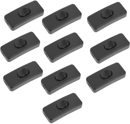 OUNONA 20pcs Inline Off Lamp Button Switch for Table and Floor Lamps Abs Cord Control for Lights Fans Electrical Appliances Easy Installation