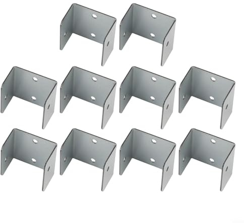 Trellis and Fence Panel Clips Galvanized for Timber Posts 32mm 35mm 44mm 50mm Sizes Weatherproof Quick Setup Garden Hardware 10 Pack(35mm)
