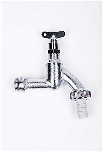 bath & more 150012326 Auslaufventil 1/2“ matt chrom Messing mit Steckschlüssel- Oberteil