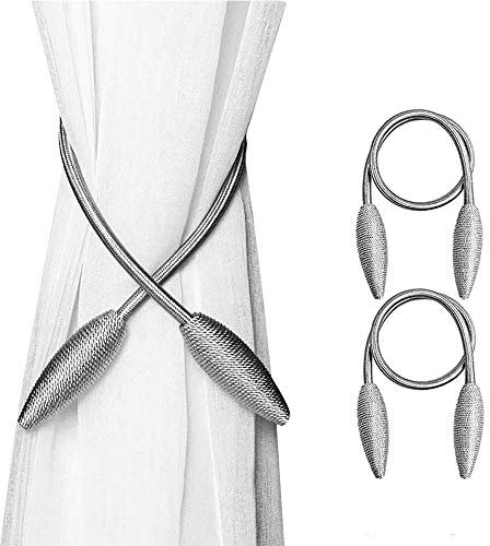 Vorhang Raffhalter, 2 Stücke Kreativ Vorhang Raffhalter, Vorhang Halter, Gardinenhalter, Schnallen für Vorhang, DIY Kreative Zufalls Modellierung Home Office Hotel Fensterdekoration (Grau)