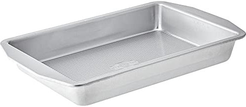 USA Pan 1110RC-3-ABC-1 American Bakeware Classics 9 x 13-Inch Rectangular Lasagna, Cake and Brownie Pan, Aluminized Steel