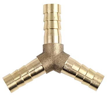 sourcing map Conector De 3 Vías En Forma De Y Adaptador De Púa De Manguera De Latón 8mm para Aire Agua
