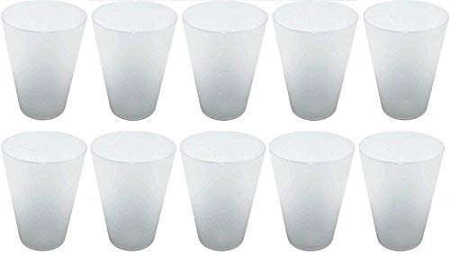 S&S-Shop 10 Plastik Trinkbecher 0,4 l Transparent | Mehrwegtrinkbecher | Becher | Partybecher | Mehrwegbecher | Kunststoffbecher