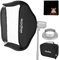 GODOX Faltbare Softbox 80cm x 80cm / 32 x 32 Zoll mit Bowens Mount Speed ​​Ring Adapter für Studio Flash Speedlite