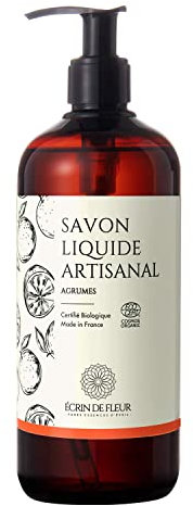 Écrin De Fleur - Bio-Flüssigseife Citrus, minimale Inhaltsstoffe und frei von Chemikalien, Handseife und Duschgel, 1x500ml