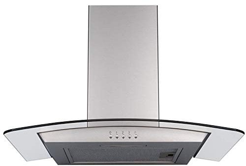 SIA 60cm Curved Glass Stainless Steel Chimney Cooker Hood Kitchen Extractor Fan