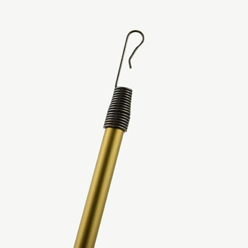 TENDAGGIMANIA Barre De Tirage pour Tringle À Rideau en Fer avec Crochet-Diamètre 11 Mm-Longeur 125 Cm-Idéal pour Aider À Glisser Le Rideau-pour Panneaux Et Rideaux sur Rails-Coleur Bronze