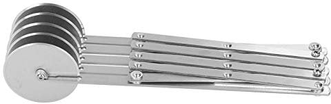 Pizza Wheel Slicer, Stainless Steel Evenly Cutting Machine Dough Pastry Bread Cutting Tool for Kitchen,(Five Round Pizza Slice)