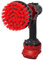 Kornely™ Spazzola Premium per Trapano-Rigida,Rossa,10cm.Spazzola di Pulizia Professionale.Non Graffia le Superfici.Adatta per Garage,Mattoni,Piastrelle,Pietra, Camino e Pulizia dei Cerchioni dell'Auto