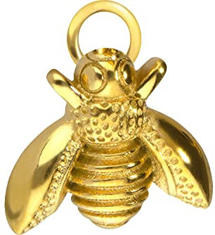 PIERCINGLINE Chirurgenstahl Anhänger für Clicker Ringe & Kreolen BIENE Piercing Ohr Helix Goldfarben