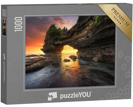 puzzleYOU: Puzzle 1000 Teile „Sonnenuntergang bei Batu Bolong und Tanah Lot, Bali, Indonesien“ – aus der Puzzle-Kollektion Bali, Aus Aller Welt