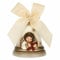 THUN - Weiße Glocke Limited Edition 2021 mit Engel - Keramik und Organza-Band - Weihnachtslinie - Wohnen, Dekorieren des Hauses - Ø 7 cm; 8 cm h; beigees Band 45 cm