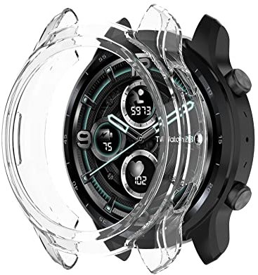 Tyogeephy Fundas Compatible con TicWatch Pro X/Pro 3/Pro 3 GPS/Pro 3 Lite, Funda protectora ultradelgada Suave TPU Shockproof Parachoques Shell