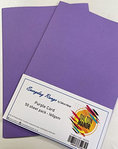 DALTON MANOR Cartoncino A4 160 GM viola - Confezione da 50 fogli