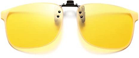 YAMEIZE Modische polarisierte Clip-On-Sonnenbrille für Damen Herren UV400-Schutz Flip-Up-Brille Fahren (Nachtsicht)