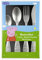 Peppa Pig - Cubertería infantil (4 piezas, con cuchillo, tenedor, cuchara de sopa y cuchara de postre, cubiertos con relieve de acero inoxidable