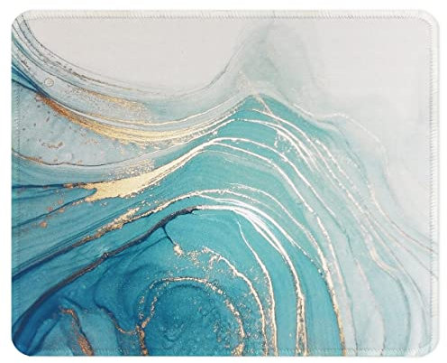 ITNRSIIET Mouse Pad with Stitched Edges, Premium-Textured Mouse Mat Pad, Non-Slip Rubber Base Mousepad for Gaming Laptop Computer & PC 260×210×3mm, Annual Ring Marbling