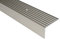 Effector Treppenkantenprofil zum Schrauben, 90 cm, 65x42 mm, INOX Edelstahlfarben, Aluminium Bodenübergangsprofil, Übergangsleiste, Treppenschutzprofil, Treppenkantenschutz Aluwinkel Gelocht