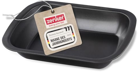 Zenker Bake, Click & Go Dessert- und Auflaufform – 34 x 24,5 x 8 cm – Backform mit separat erhältlichem Deckel für den direkten Transport – Kuchenform zum Backen & Transportieren