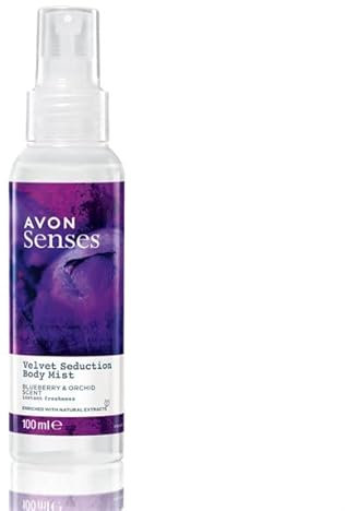 Avon Senses Body Mist Velvet Seduction Blueberry & Orchidee, 100 ml