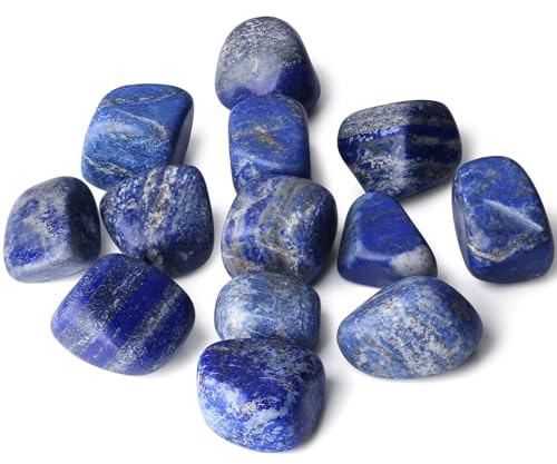 XIANNVXI Lapislazuli Kristalle Edelsteine Groß Trommelsteine Kristall Steine Natürliche Stein (100G)