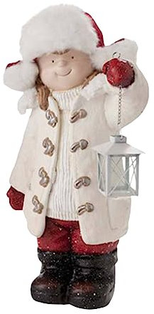 Tsuchiya los niños la decoración del jardín - Estatua Obra Resina - Obra Arte Estatua con Linterna para Patio, Exterior, Escritorio, Navidad