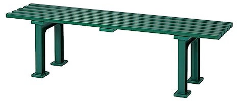 PROREGAL Gartenbank Kuba | 3-Sitzer | Grün | HxBxT 42x150x37cm | Witterungs- & UV-beständiger Kunststoff | Parkbank Sitzbank Außenbereich Garten Balkon Terrasse