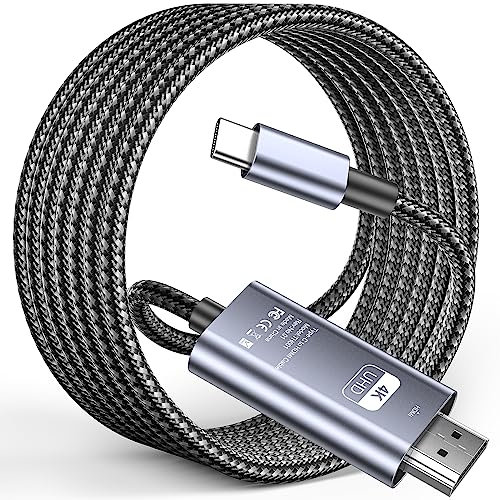 Txtcu USB C to HDMI Cable 4K@60Hz 1M, Braided USB 3.1 Type C to HDMI Cable [Thunderbolt 3/4 Compatible] for MacBook Pro/Air,iPad Pro/Air, Samsung Galaxy S23 S22 S21 S20,HUAWEI P50/P40,Surface Switch