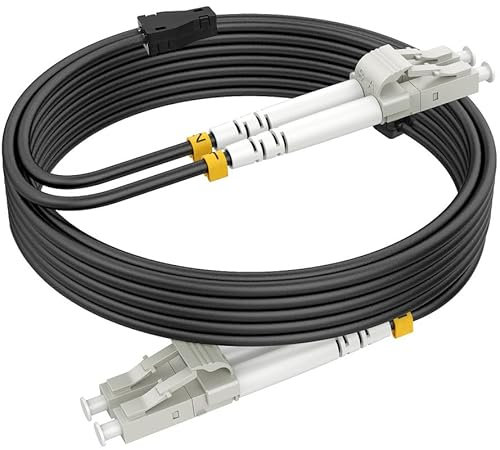 RamboCables 20m Gepanzerte Glasfaser-Kabel OM3 LC auf LC Duplex Multimode, LWL-Kabel für den Innen- und Außenbereich, 10GB 50/125um LSZH OD 3,0mm Schwarz