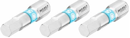 HAZET Bit - Sechskant6,3 (1/4 Zoll) -Sechskant Profil - 5mm -3-tlg.
