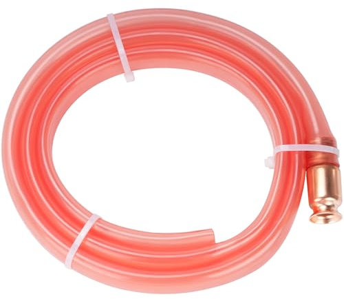 Sukudon Tubo per Pompa a Gas/Benzina/Diesel/Carburante/Acqua, Trasferimento Sifone Autoadescante per Acquario, Shaker (Arancione)