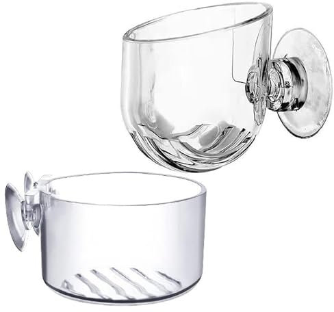 Aquatic Plant Cups With Suction | Glass Aquatic Plant Pot | Acrylic Aquatic Plant Pot | Aquarium Decoration Plant Pot | Pots For Fish Shrimp Feeding | For Aquarium Decorations | 3.8 * 4cm/5 * 3cm