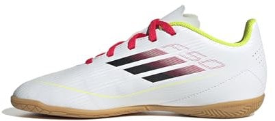 adidas Unisex Kinder F50 Club Football Boots Indoor Kids Fußballschuhe, FTWR White/core Black/solar Yellow