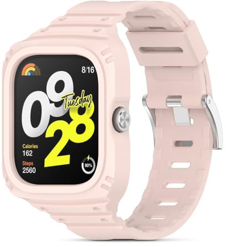 BDIG Cinturini per Redmi Watch 4,Braccialetti in Silicone Colorati di Ricambio Anti-Perso,Accessori Tracker per Redmi Watch 4 Rosa