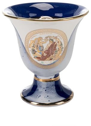 BEAUTIFUL GREEK STATUES Pythagoras Tasse der Gerechtigkeit Dionysus Phaethon Pythagorean Fair Tasse Antike Griechenland Blau Kobalt nutzbar