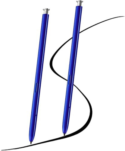 Lot de 2 Stylets de Rechange pour Samsung Galaxy Note 10 / Note 10+(Aura Glow, argenté)
