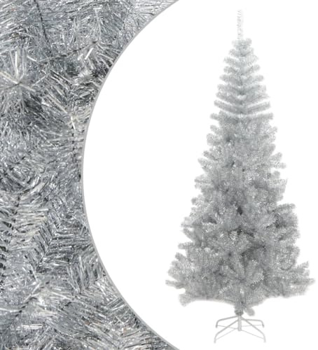 YUOTYRKTEJRSG albero di natale con luci led,addobbi natalizi,Albero di Natale Artificiale con Supporto Argento 240 cm PETIdeale per patii, salotti, dove è necessario