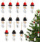 MELLIEX 12 Stück Weihnachtsbaum Anhänger, Schneemänner Christbaumschmuck Weihnachtsanhänger Bastelset Weihnachten für Weihnachten Winter-Dekorationen