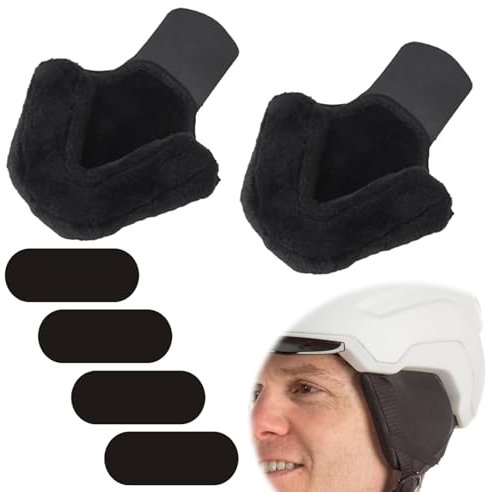 Cache-Oreilles Coupe-Vent pour Casque de Vélo - Clipsable, Amovible et Chaud - Pour Hommes et Femmes - Avec Autocollants Réfléchissants Noirs