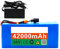 48V 42Ah E-Bike Battery Lithium Pack,13S3P Waterproof Lithium-Ion Electric Bike for Electric Bicycle Scooter(XT60)