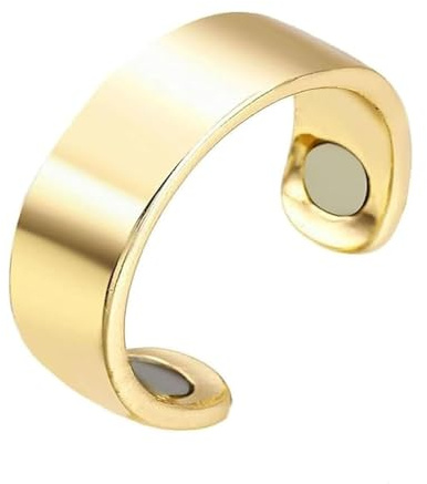 Czticle Copper Mag Prostate Therapy Ring, Prostate Therapy Ring, Adjustable Blood Glucose Control Ring, Elegant Titanium Magnetic Therapy Ring, Sporty Copper Ring for Fingers Thumb (gold)