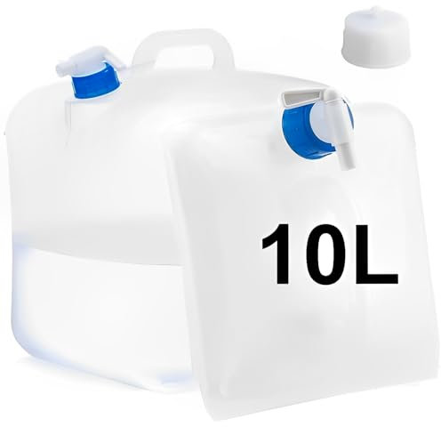 Bidon à eau avec robinet, bidon d'eau pliable, 10 l, bidon d'eau pliable, bidon d'eau pour camping, camping, randonnée et stockage d'eau à la maison