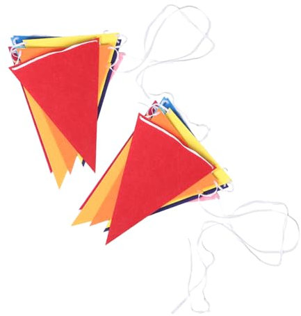 JOINPAYA Bunte Filz Wimpel Für Kinderzimmerdekoration Wiederverwendbare Wimpel Fahnen Für Geburtstags Und Festtagspartys Ideales Hängendes Klassenzimmerbanner Dreiecksform