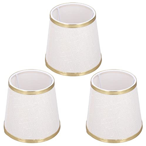 3pcs E14 Lampenschatten | Fassform Stofftischlampenschatten | Meson Installation für Schlafzimmer/Decken/Wandlampen | Sicheres Design, einfach zu installieren