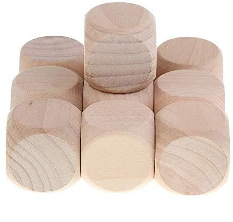 3X 10 Stück Würfel Würfel 6 Seitenzucht 30 Mm für Kinder Buldenblöcke Holz