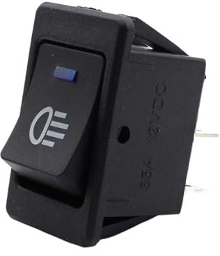 Interrupteur à bascule KCD4 ON-OFF 2 positions 4 broches bouton poussoir LED 12v 35A interrupteur de phare antibrouillard de réaménagement automobile avec lumière(70A)