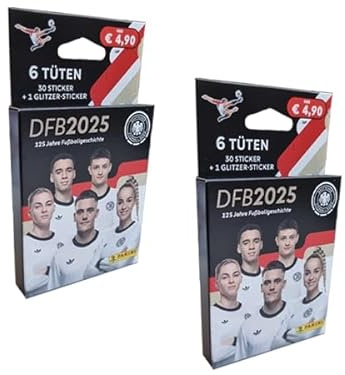Panini 125 Jahre DFB Fussball Sticker - 2x Eco Blister klein