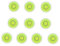 Veemoon 10PCS Bubble Level Acrylic Round Spirit Level for Accurate Calibration for Picture Frames and Mural Hanging High Precision Green